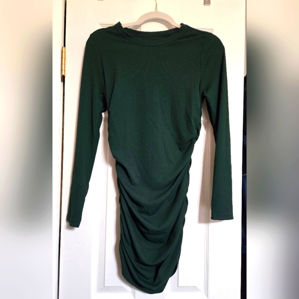 Dark green Bodycon Dress medium longsleeve